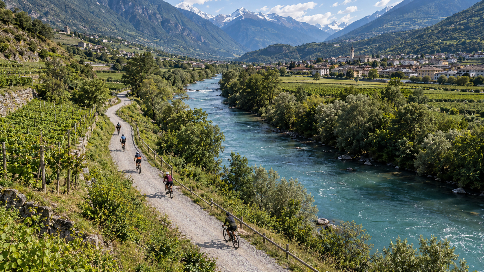 Vacanze in bicicletta sulla ciclabile della Valtellina